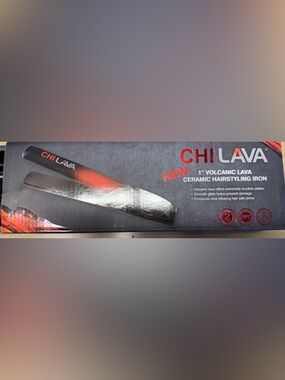 Chi lava 1” ceramic volcanic lava hairstyling iron- new